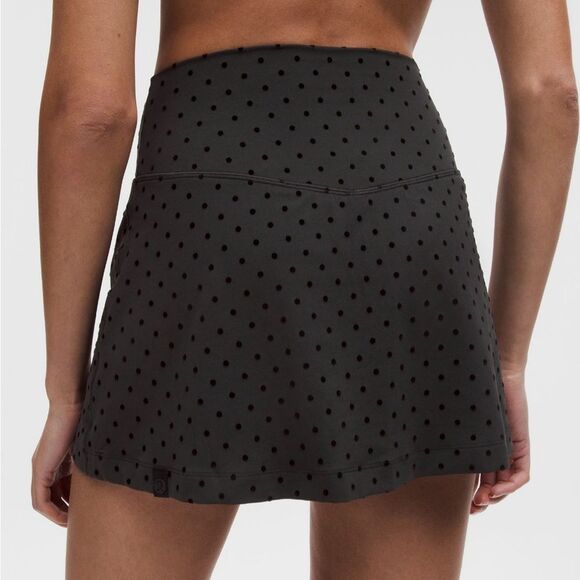 NWT Lululemon Align High-Rise Liner Skirt  *Flocked Polka Dot Black / Size 10 - Picture 9 of 10